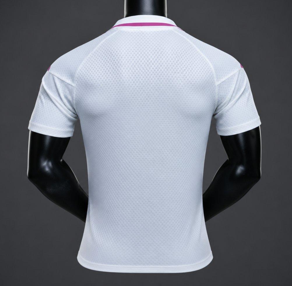 2026-27 Real Madrid White with Pink Polo Player S-3XL