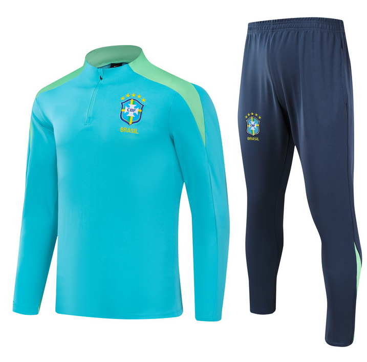 2024-25 Brazilian green Training Suit Kids Size 10-18
