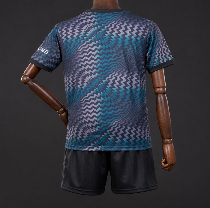 2026-27 Paris Goalkeeper BlackBlue Zigzag Pattern Kids 16-28