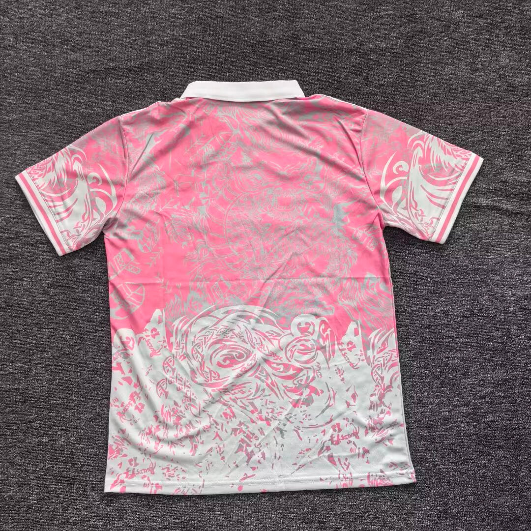 2025-26 Real Madrid Special Polo Pink Dragon