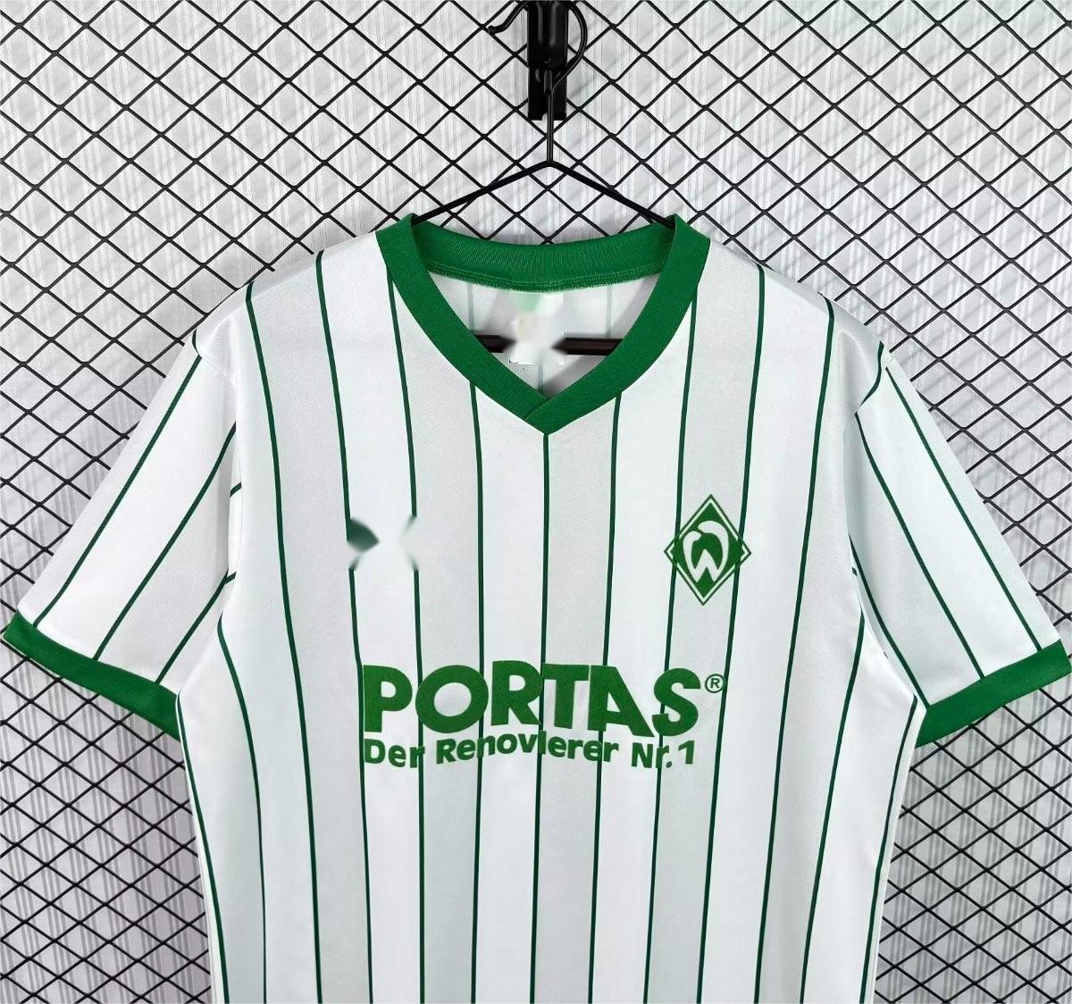 2026-27 Werder Bremen White Green Pinstripe Vintage Remake S-4XL