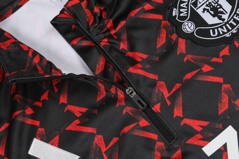 2024-25 Manchester United Red and Black Training Suit