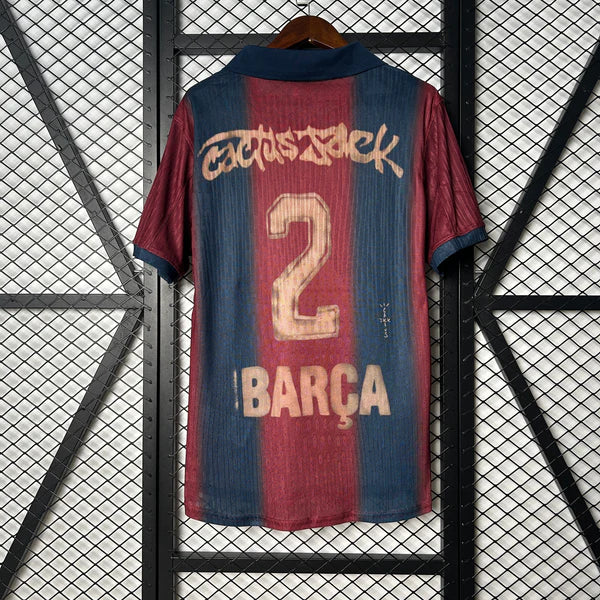 2025-26 Barcelona Camp Nou Customized with Name (2 Cactus Jack) S-2XL