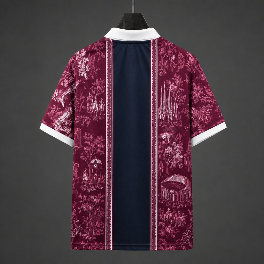 2026-27 Barcelona Burgundy Polo Collar Special Edition S-2XL
