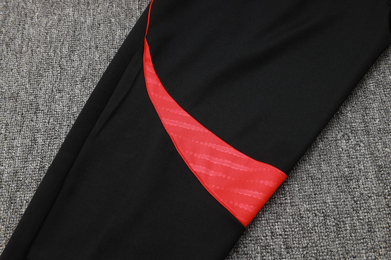 2025-26 Bayern Munich Black-White Adult long pull training suit