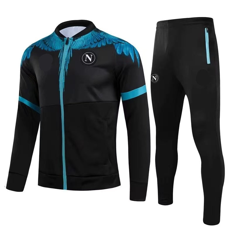 Napoli Black-Blue Training Suit Kit Long zipper