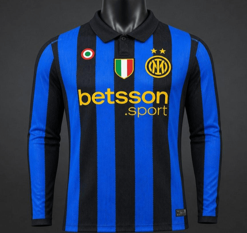 Inter Milan Home Long Sleeve Jersey for Players S-3XL