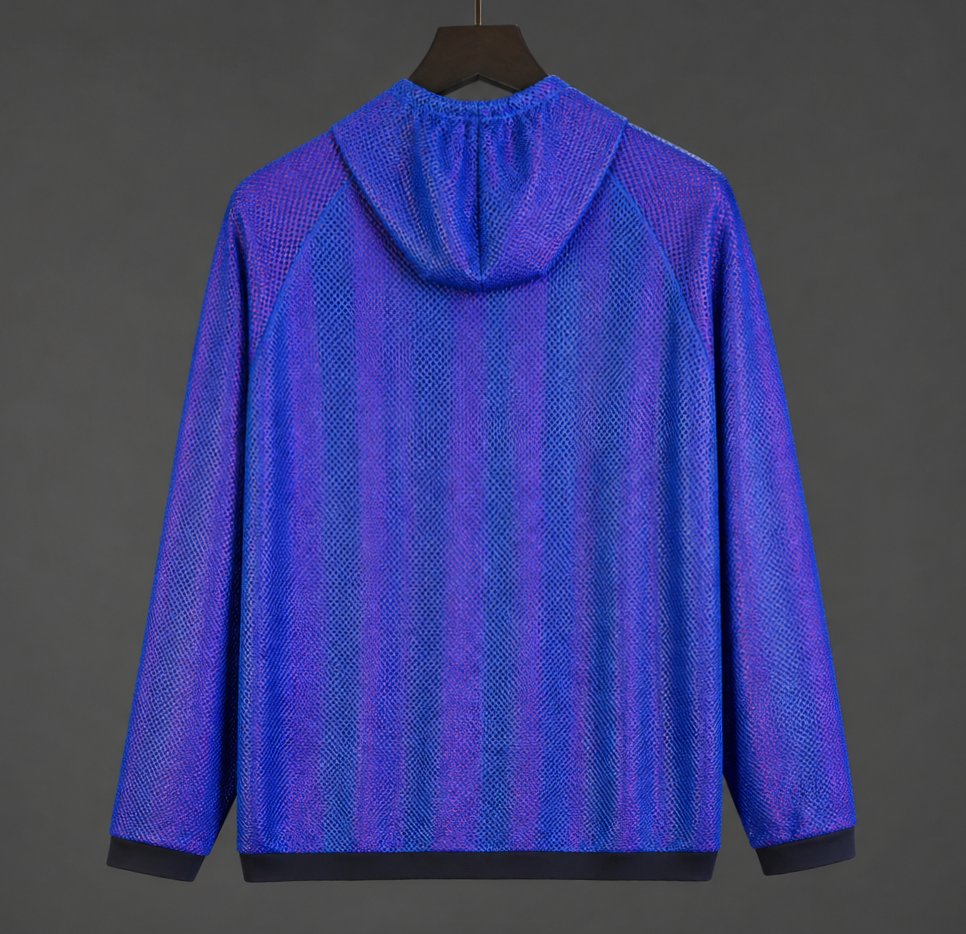 2026-27 Barcelona Lightweight Breathable Mesh Windbreaker Blue Jacket S-2XL