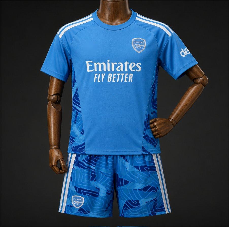 2026-27 Arsenal Blue Goalkeeper Kids Size 16-28