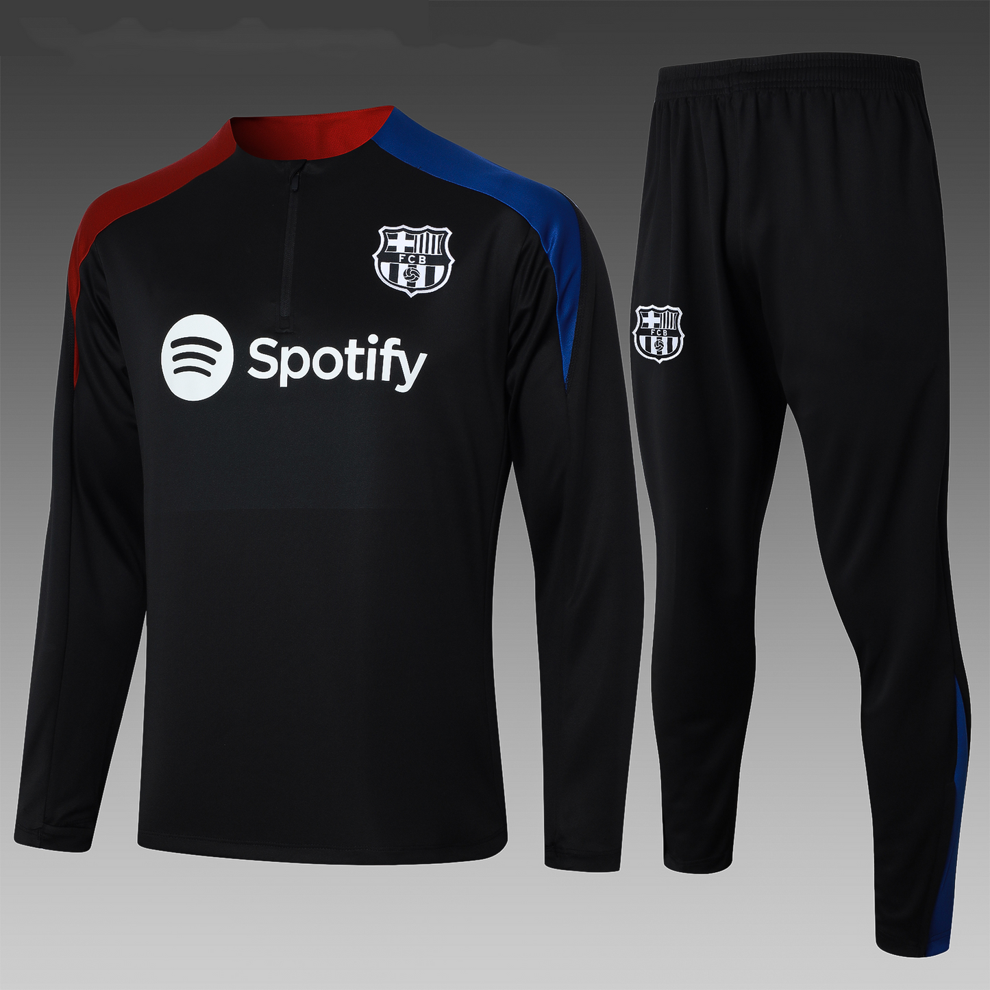 2024-25 Barcelona Black Training Suit Adult Size