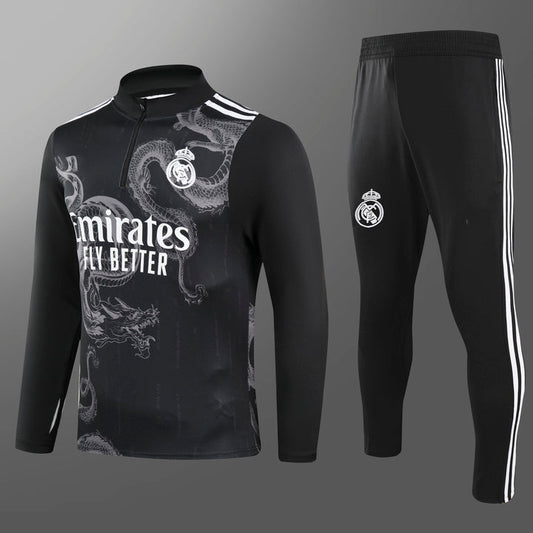 2024-25 Real Madrid Black Special Edition Training Suit