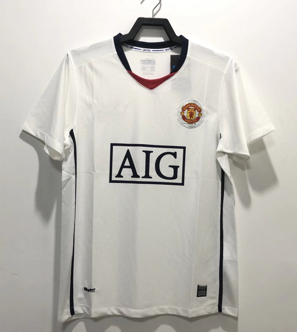 2008-09 Manchester United League Edition away White Retro