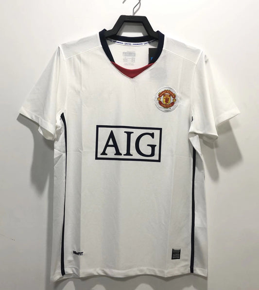 2008-09 Manchester United League Edition away White Retro