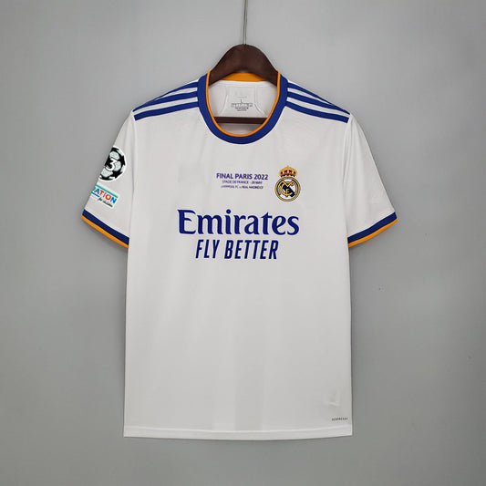 2021-22 Real Madrid home +Champions League 13 Patch +2022 FIFA Club World Cup Patch