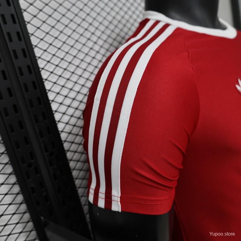 2026-27 Manchester United Red with White Three-Stripe Shoulders Player S-2XL