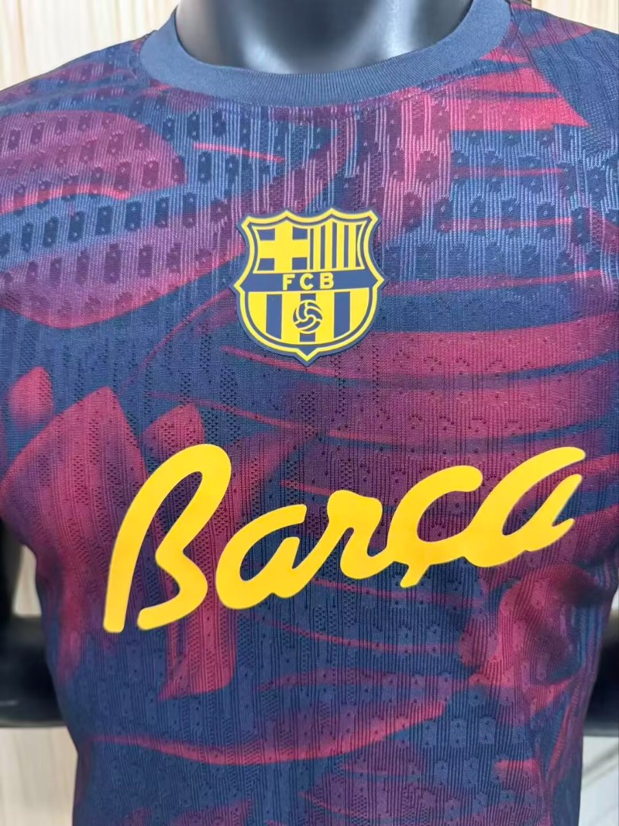 2026-27 Barcelona Special Abstract Red Blue Barça Script Player S-2XL