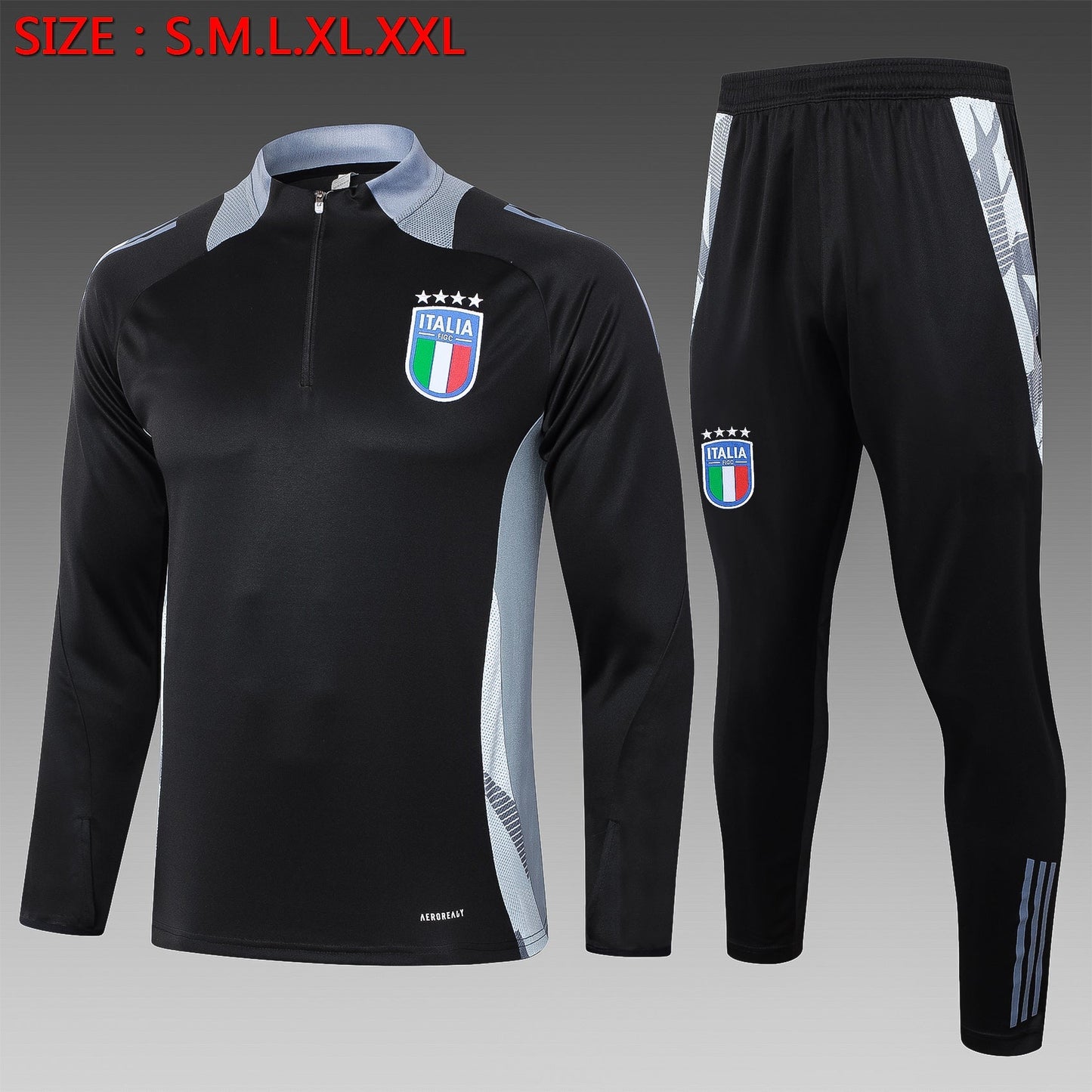 2024-25 Italy Black Training Suit