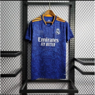 2021-22 Real Madrid Away Blued and UCL 13 patch