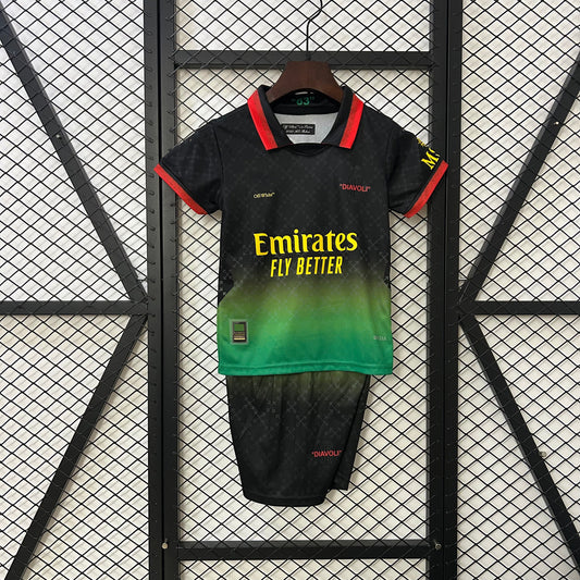 2025-26 AC Milan Co-Branded Edition Black-Green kids 16-28