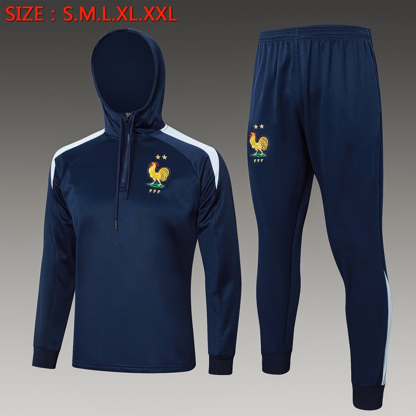 2024-25 French royal blue hat training suit