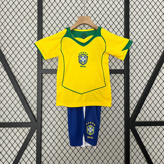 2004 Brazil Home Retro KIDS SIZE 16-28