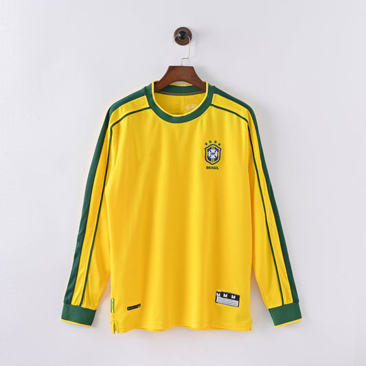 1998 Brazil World Cup home Long Sleeves