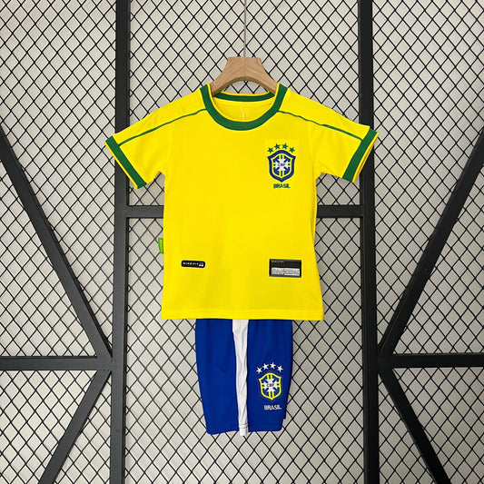 1998 Brazil Home Retro KIDS SIZE 16-28