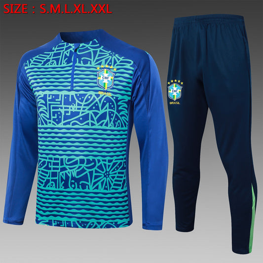 2024-25 Brazilian Royal Blue Inkjet Training Suit