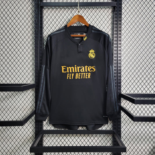 2023-24 Real Madrid Black Second away Long sleeve