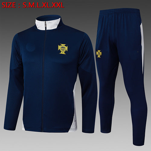 2025-26 Portugal Blue Adult long pull training suit