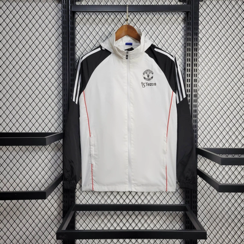 2025-26 Manchester United White Windbreaker