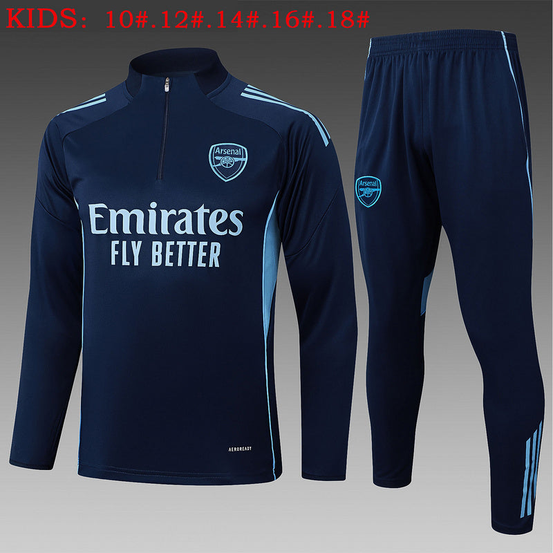 2025-26 Arsenal Azul Training suit Kids Size 10-18