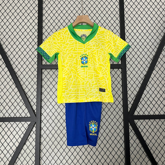 2024-25 Brazil Home KIDS SIZE 16-28