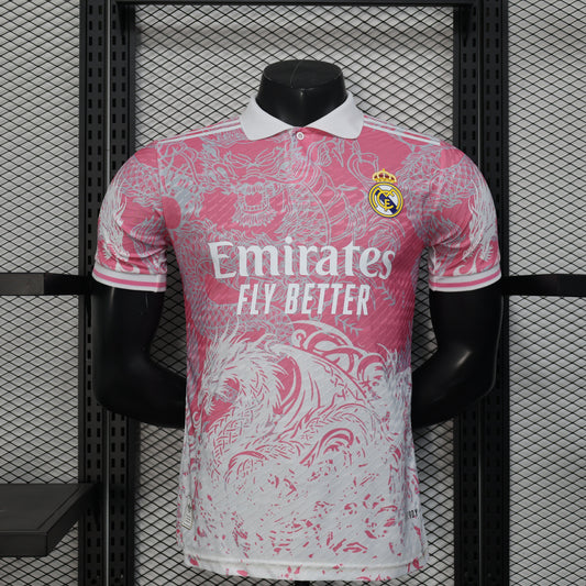 2025-26 Real Madrid Pink Dragon Polp Player Size