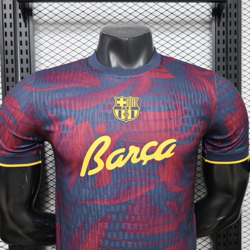 2026-27 Barcelona Navy Blue Red Special Edition Player S-2XL