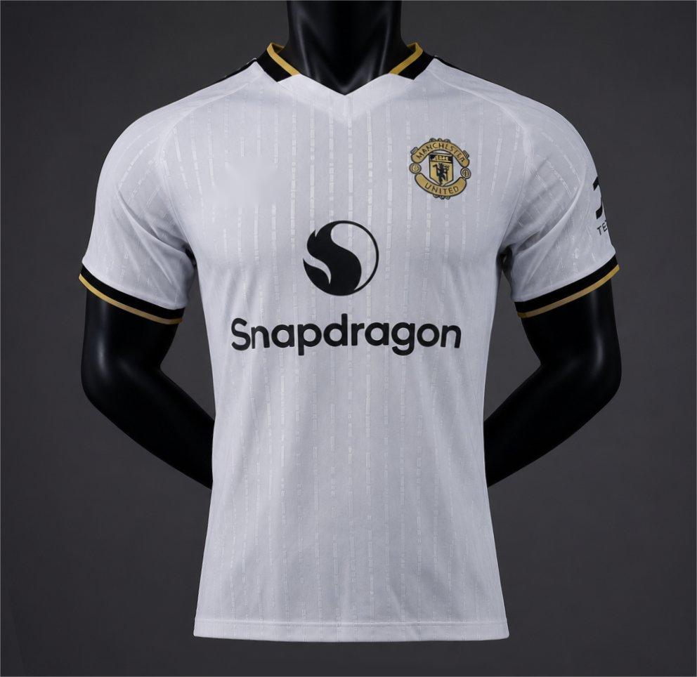 2026-27 Manchester United White with Gold Trim player S-3XL