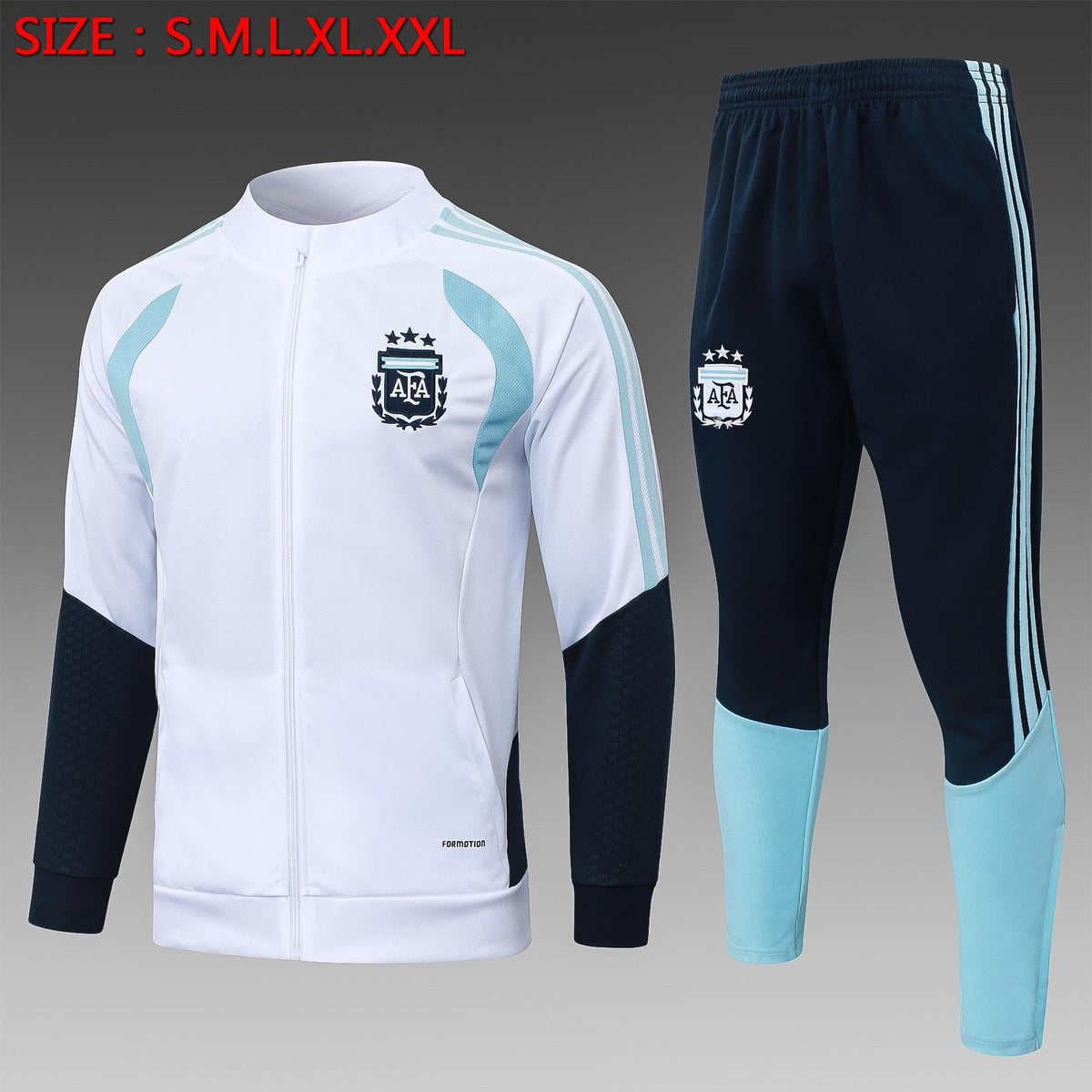 2026 Argentina white long training suit S-2XL