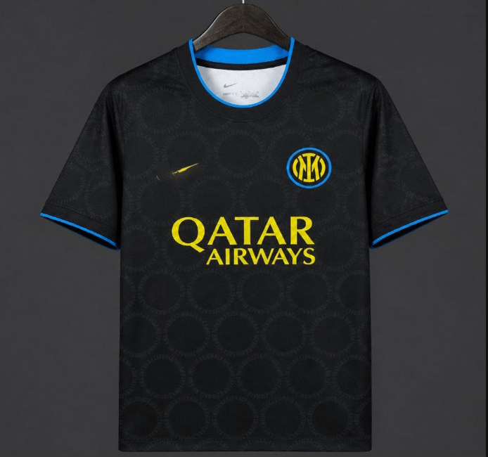 Inter Milan Academy Pro Pre-Match Black Yellow Jersey