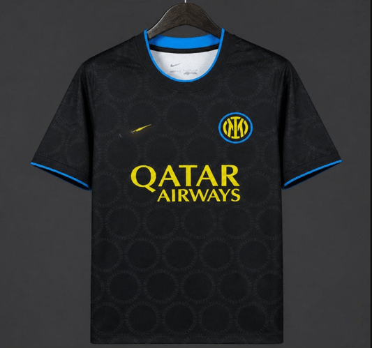 Inter Milan Academy Pro Pre-Match Black Yellow Jersey