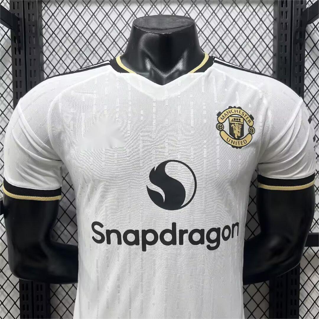 2026-27 Manchester United White with Gold Trim player S-3XL