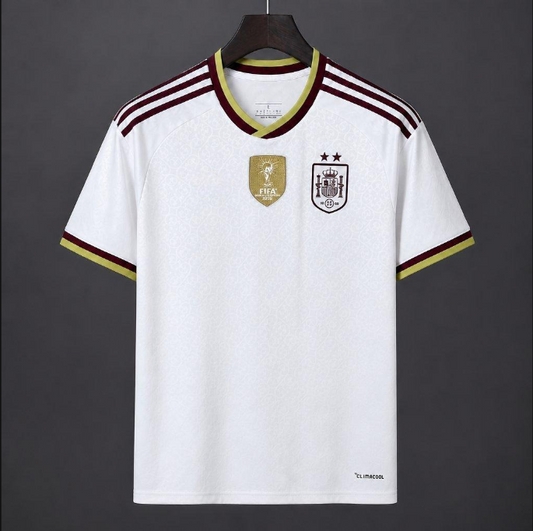 2 Star 2026 Spain Away White Jersey With Champion Patch