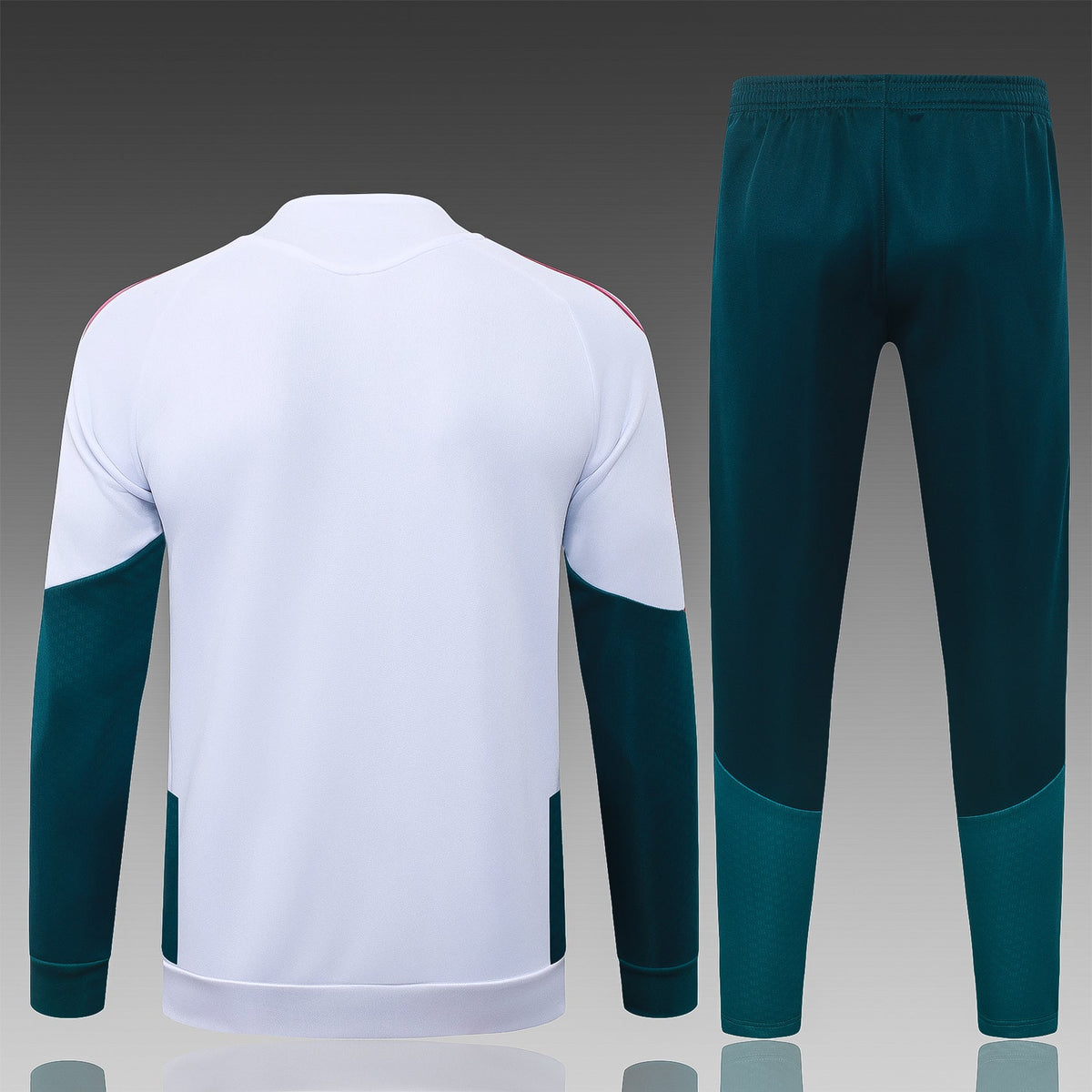 2026-27 Real Madrid White Dark Green Full Zipper Jacket Tracksuit S-2XL
