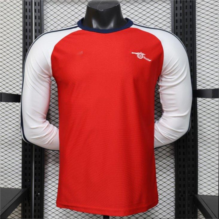 2026-27 Arsenal Originals Retro Red with White Long Sleeve Raglan Player S-3XL