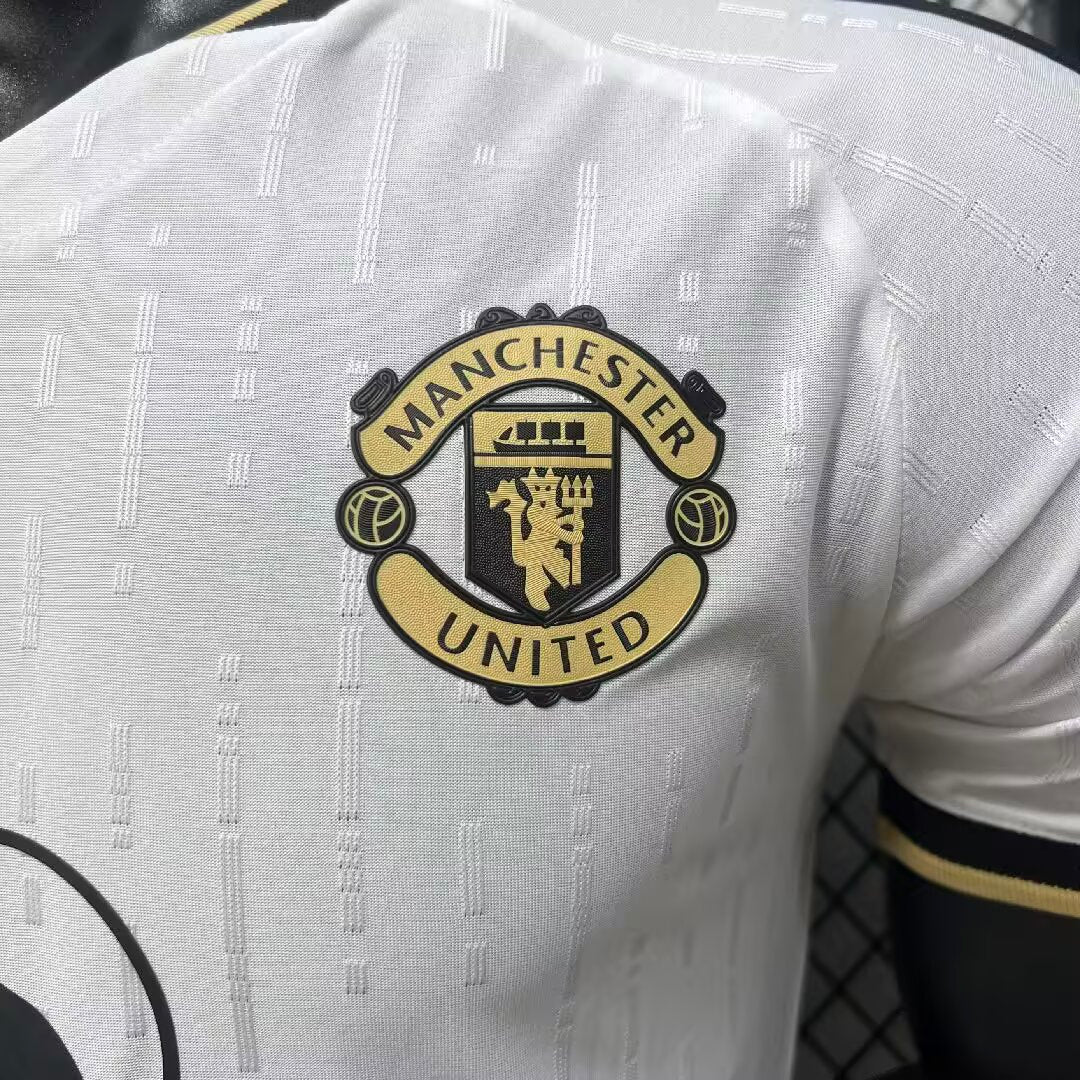 2026-27 Manchester United White with Gold Trim player S-3XL