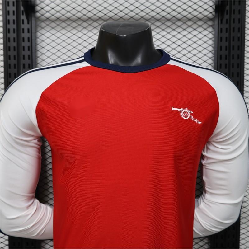 2026-27 Arsenal Originals Retro Red with White Long Sleeve Raglan Player S-3XL