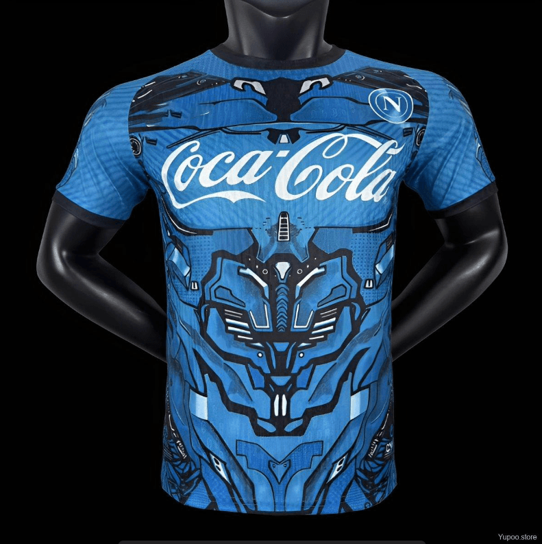 Player Version Napoli Blue Jersey with Robotic Armor Design