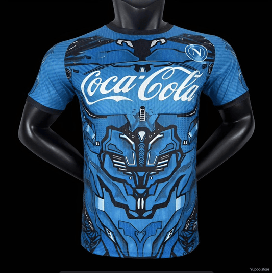 Player Version Napoli Blue Jersey with Robotic Armor Design
