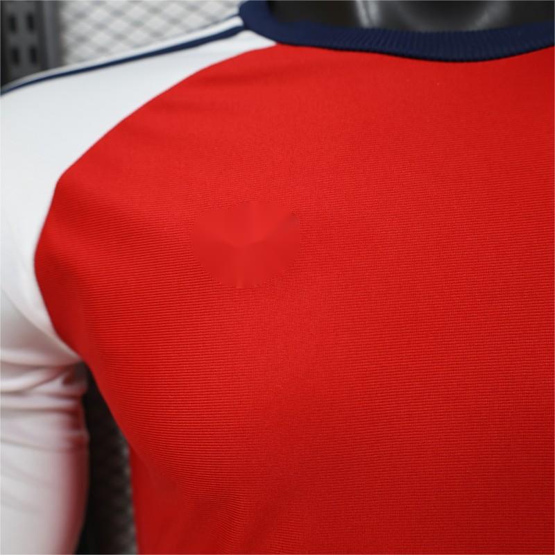 2026-27 Arsenal Originals Retro Red with White Long Sleeve Raglan Player S-3XL