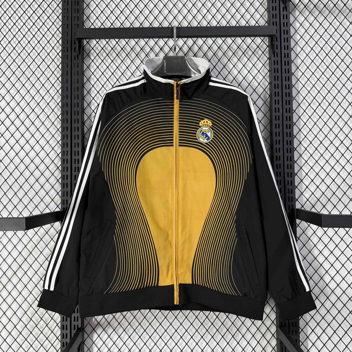 2026-27 Real Madrid Classic Black and Yellow Casual Windbreaker S-2XL