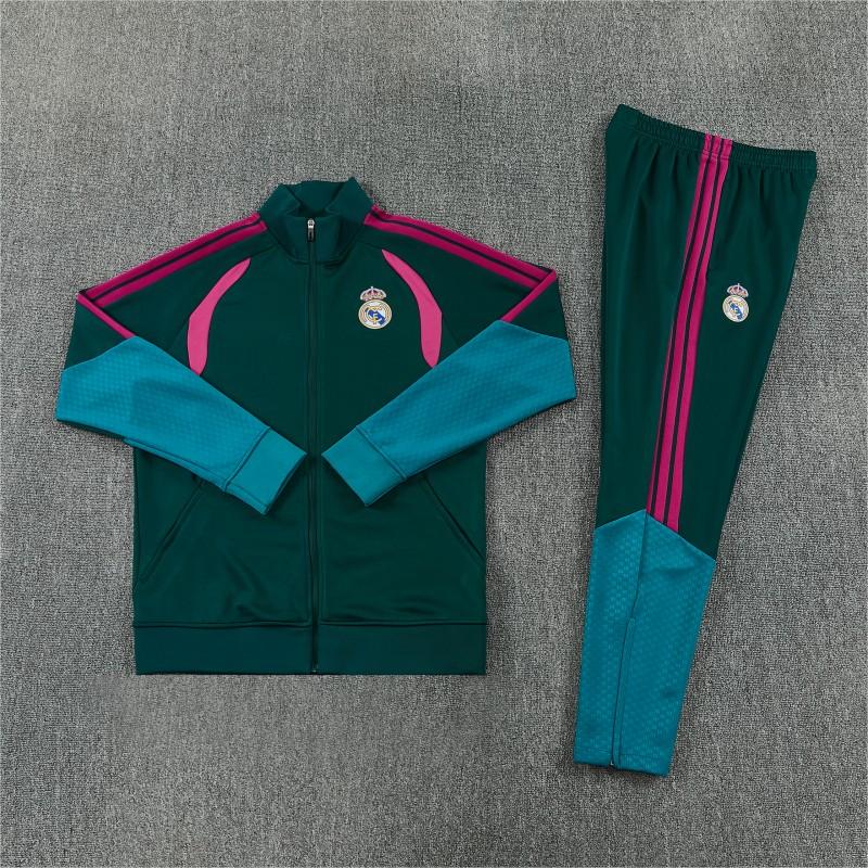 2026-27 Real Madrid Dark Green Full Zipper Jacket Tracksuit S-2XL